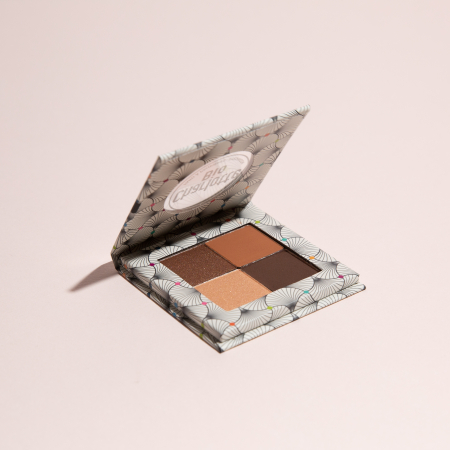 Fard BIO pleoape, paleta 4 culori Maro Nude, cu acid hialuronic si extract castravete Charlotte Bio [2]