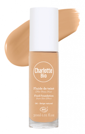 Lichidari - Fond de ten BIO fluid Beige Naturel, cu aloe vera si extract scoarta magnolie Charlotte Bio