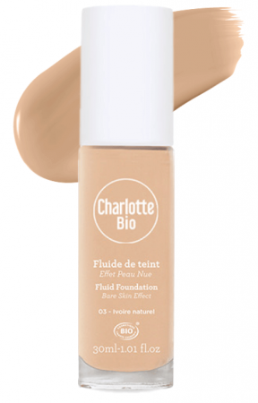 Lichidari - Fond de ten BIO fluid Ivoire Naturel, cu aloe vera si extract scoarta magnolie Charlotte Bio