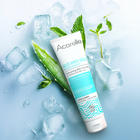 Gel BIO racoritor, dupa expunere la soare, fata si corp, cu aloe vera si menta Acorelle [2]