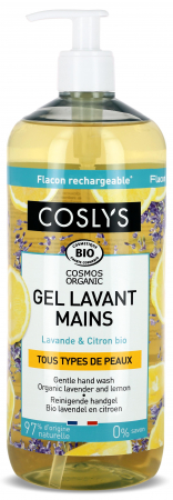 Sapun lichid pentru maini - Gel BIO spalare maini, fara sapun, cu extract de lamaie si lavanda(format mare) Coslys