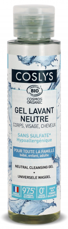 Gel dus copii - Gel de dus BIO ten, maini, corp si par pentru toata familia, fara parfum(format calatorie) Coslys