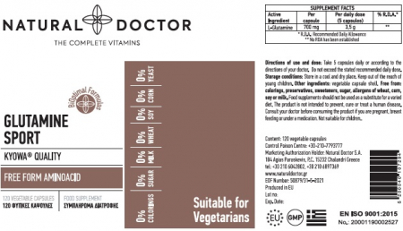 GLUTAMINE SPORT aminoacizi sub forma libera Natural Doctor [1]