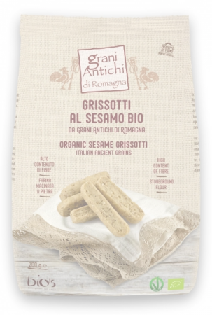 Lichidari - Grisine BIO din grau antic, seminte susan si ulei masline Grani Antichi