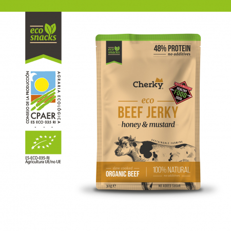 Gustare BIO din carne de vita, miere si mustar(48% proteine) Cherky [3]