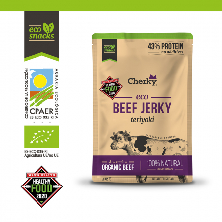 Gustare BIO din carne de vita si sos Tamari(43% proteine) Cherky [3]