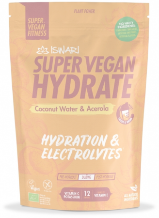 Hidratare in timpul antrenamentului - Hidrat Super Vegan BIO(in efort) acerola si apa de cocos Iswari