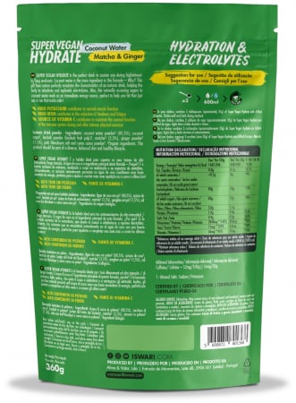 Hidrat Super Vegan BIO(in efort) apa de cocos, matcha si ghimbir Iswari [2]