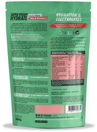 Hidrat Super Vegan BIO(in efort) apa de cocos, menta si capsuni Iswari [2]