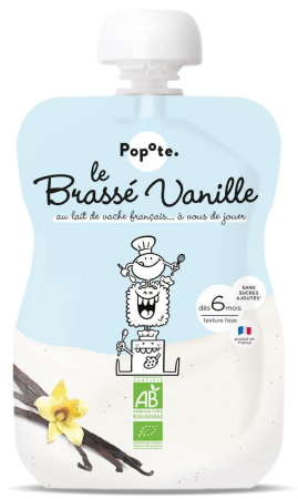 Piureuri cu iaurt sau lapte - Iaurt BIO din lapte de vaca si vanilie, +6 luni Popote