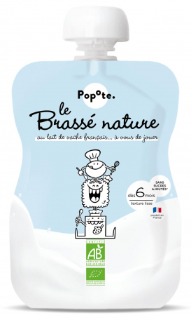 Piureuri cu iaurt sau lapte - Iaurt BIO natural, +6 luni Popote