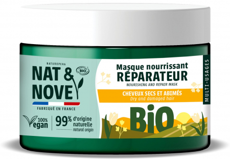 Ingrijire completa par - Masca 3 in 1 BIO reparatoare si hranitoare, par uscat si deteriorat, cu extract de alune Nat&Nove