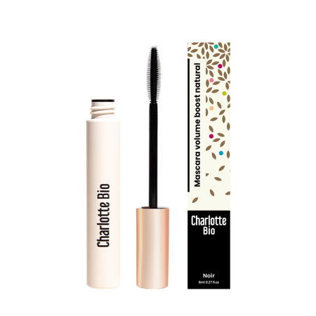Mascara BIO Negru volum si alungire, cu apa trandafir, ulei ricin si ceara vegetala Charlotte Bio [7]