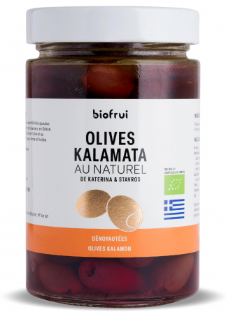 Masline, creme si ulei Kalamata - Masline BIO fara samburi, in saramura, selectie Kalamon Biofruisec