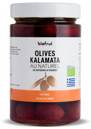 Masline, creme si ulei Kalamata - Masline BIO intregi, in saramura, selectie Kalamon Biofruisec