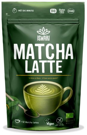Protectie antioxidanta si detoxifiere - Matcha latte BIO sub forma de pulbere Iswari
