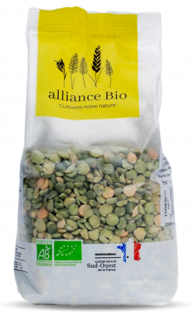 Cereale si legume uscate - Mazare BIO jumatati Alliance Bio