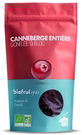 Fructe salbatice - Merisoare intregi BIO fara zahar, din Canada Biofruisec