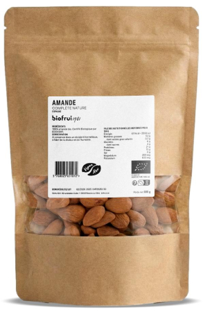 Nuci si Fructe salbatice - Migdale BIO decojite si crude(format economic) Biofruisec