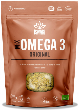 Sanatatea parului si a pielii - Mix BIO Omega 3, cu seminte de in si chia Iswari