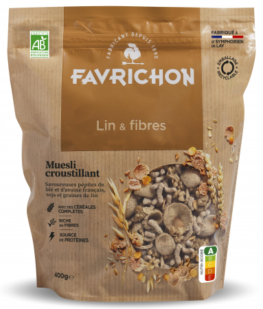 Cereale mic dejun - Mix de cereale BIO cu fibre din in si scortisoara Favrichon