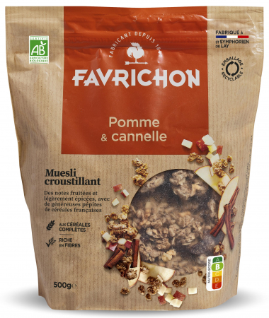 Lichidari - Musli BIO crocant cu mere si scortisoara Favrichon