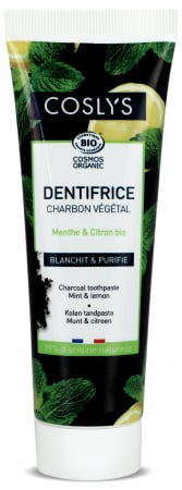 Pasta de dinti - Pasta de dinti BIO albire si purificare, cu carbune vegetal, menta si lamaie Coslys