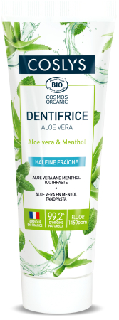 Pasta de dinti - Pasta de dinti BIO eliminarea placii bacteriene, cu aloe vera si mentol Coslys