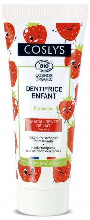 Pasta de dinti copii - Pasta de dinti BIO pentru copii, dinti de lapte(3-6 ani), cu capsuni Coslys