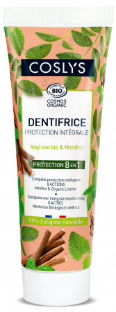 Pasta de dinti - Pasta de dinti BIO protectie completa 8 in 1, cu mentol si lemn dulce Coslys