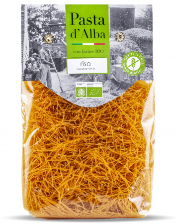 Paste fara gluten din orez - Paste angel hair BIO fara gluten, din orez si morcovi Pasta d'Alba