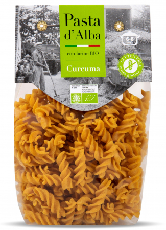 Paste fara gluten din orez - Paste fusilli BIO fara gluten, din orez si turmeric Pasta d'Alba