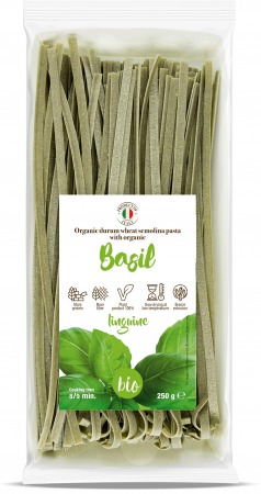 Paste speciale(SALE) - Paste linguine BIO din grau dur si busuioc Tradizioni Padane
