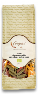 Lichidari - Paste penne BIO din grau dur, urzica si sfecla rosie L'origine