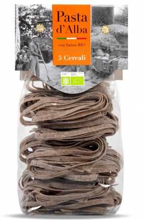 Paste din grau dur - Paste tagliatelle BIO din faina 5 cereale  Pasta d'Alba