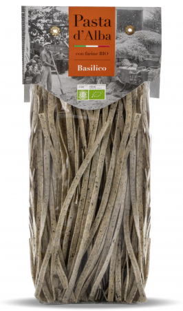 Paste gourmet - Paste tagliatelle BIO din grau dur si busuioc Pasta d'Alba