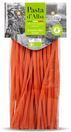 Paste fara gluten din cereale si legume - Paste tagliatelle BIO fara gluten, din linte rosie Pasta d'Alba