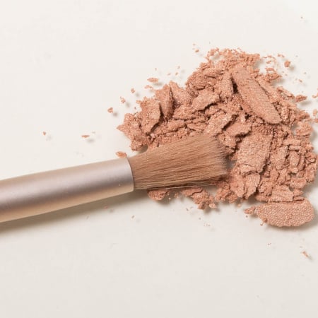Pensula compacta amestecare farduri pleoape, maner lemn mesteacan si peri sintetici Charlotte Bio [2]
