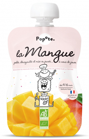 Piureuri cu fructe - Piure BIO cu 100% mango, +4/6 luni Popote