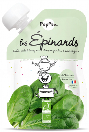 Piureuri cu legume - Piure BIO cu 39% spanac, +4/6 luni Popote