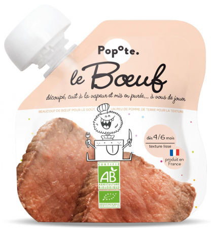 Piureuri cu proteine - Piure BIO cu 51% carne de vita, +4/6 luni Popote