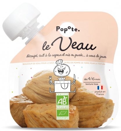 Piureuri cu proteine - Piure BIO cu 51% carne de vitel, +4/6 luni Popote