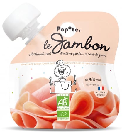 Piureuri cu proteine - Piure BIO cu 51% sunca, +4/6 luni Popote