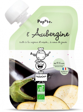 Piureuri cu legume - Piure BIO cu 58% vinete, +4/6 luni Popote