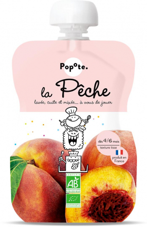Piureuri cu fructe - Piure BIO cu 60% piersici, +4/6 luni Popote