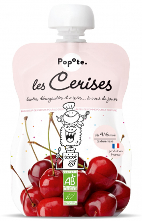 Piureuri cu fructe - Piure BIO cu 70% cirese, +4/6 luni Popote