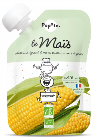 Piureuri cu legume - Piure BIO cu 75% porumb dulce, +4/6 luni Popote