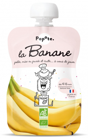 Piureuri cu fructe - Piure BIO cu 85% banane, +4/6 luni Popote