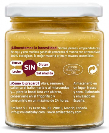 Piure BIO cu legume si vitel, +6 luni Smileat [1]