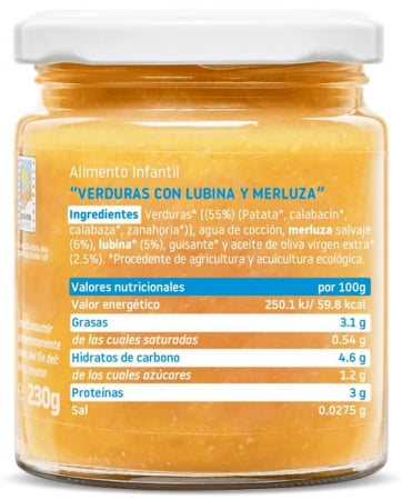 Piure de legume cu merluciu, biban si ulei masline, +6 luni Smileat [2]